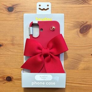 Red Bow Phone Case for iPhone 16 Plus